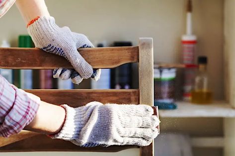 How To Lighten Stained Wood Easy Diy, Bar Keepers Friend To Lighten Wood, Lighten Wood Stain, Lighten Stained Wood, Stain Without Sanding, Stained Beam, Colorful Dresser, Cedar Posts, Dark Wood Furniture