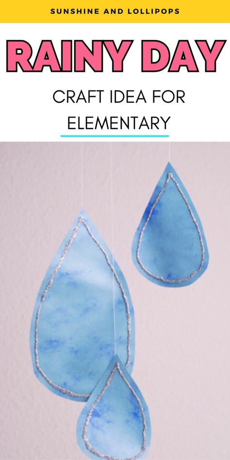 Check out this easy prep rainy day craft idea! Use this for the letter r craft for rain or during one of those rainy spring days too. You can use this in your window display at home or in the classroom. It also makes a great spring bulletin board idea too! In this rainy day craft activity blog post we share all the supplies you need and step by step instructions. Find out more here today. Letter R Craft, R Craft, Weather Crafts, Spring Bulletin, Rainy Spring, The Letter R, Spring Bulletin Boards, Weather Unit, Rainy Day Crafts