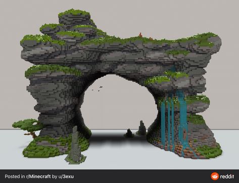 Minecraft Arch Entrance, Chateau Minecraft, Landscape Minecraft, Minecraft Arch, Minecraft Landscape, Build Minecraft, Mc Ideas, Minecraft Interior, Minecraft Structures