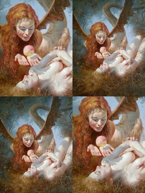 Yuri Klapouh, Lilith And Eve, Ex Libris, Classic Art, Painting & Drawing, Visual Art, History, On Twitter, Drawings