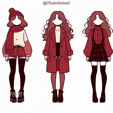 Winter Coat Drawing Reference, Drawing Winter Clothes, Winter Outfit Anime, Outfits For The Winter, Art Clouds, Art Journal Challenge, Bold Outfits, Clothes Illustration, Dress Design Drawing