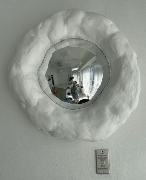 Foam Mirror, Expanding Foam, Mirror Frame Diy, Timeless Interiors, Unique Mirrors, White Mirror, Mirror Designs, House Layouts, Art Furniture