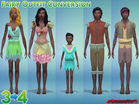 Fairy Outfit - ts3 Conversion - Create a Sim - The Sims 4 - CurseForge Make A Fairy, Sims 4 Sims, Fairy Outfit, Console Games, Sims 4 Mm Cc, Sims 4 Mm, Men's Outfits, The Sims4, Make It Work