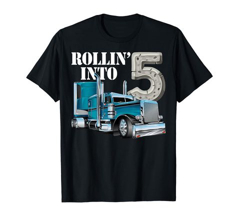 5th Birthday Shirt, Semi Trailer Truck, Truck Shirt, Trucks Birthday Party, Truck Shirts, Shirt For Boys, Truck Party, Semi Trailer, Semi Truck