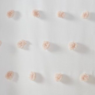 Pink : Shower Curtains : Target Blush Bathroom, Fabric Pom Poms, Girls Shower Curtain, Blush Fabric, Pink Shower Curtains, Kitchen Organization Pantry, Shower Curtain Rods, Girls Bathroom, Pink Bathroom