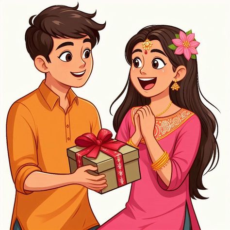 Ai Generated Raksha Bandhan Images | Artworkbird Brother Sister Stickers, Raksha Bandhan Images, Bhai Dooj, Drawing Photo, Wedding Card Frames, Gudi Padwa, Guru Purnima, Indian Festival, Photo Collage Template