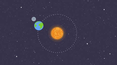 Motion graphic of earth orbiting the sun while the moon revolves around the earth Earth Orbit, Fun Easy Crafts, Motion Graphic, Heart Tree, Cityscape Photos, Logo Banners, Heart With Arrow, Marketing Design, Custom Illustration