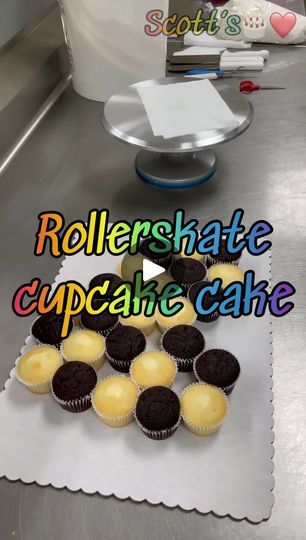 Roller Skating Cupcakes, Skate Cupcake Cake, Roller Skate Pull Apart Cupcakes, Roller Skating Party Ideas, Roller Skating Birthday Cake Ideas, Roller Skate Sheet Cake, Roller Skate Birthday Cake, Roller Cake Birthday, Roller Skate Shaped Cake