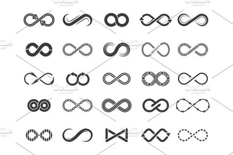 Eternity icon. Mobius line vector by Onyx on @creativemarket Progressive Logo, Eternal Logo, Infinity Symbol Design, Logo Infinity, Eternity Symbol, Charity Logos, Line Vector, Symbol Tattoos, White Illustration