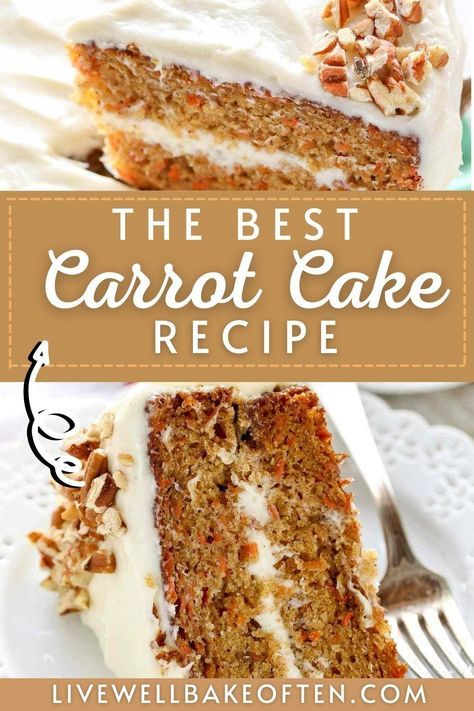 Carrot Cake Recipe Homemade, Best Carrot Cake Recipe, Live Well Bake Often, The Best Carrot Cake, Carrot Cake Recipe Easy, Homemade Carrot Cake, Best Carrot Cake, Slow Cooker Desserts, Homemade Cake Recipes