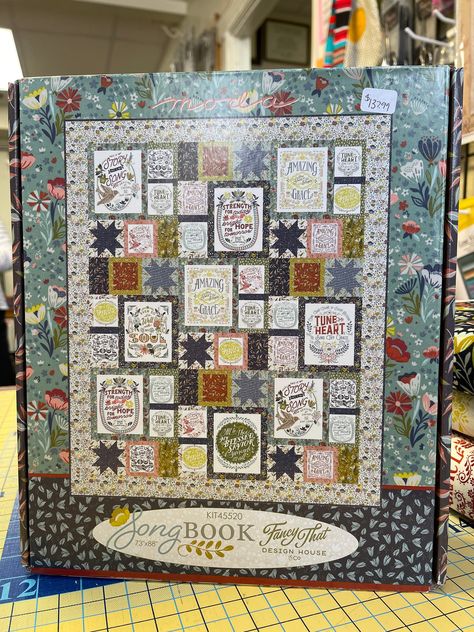 Quilted Placemats From Panel, Moda Songbook Quilt, Songbook Fabric Quilt, Songbook Quilt, Quilt Panels, Quilting Inspiration, Panel Quilts, Popular Books, Coordinating Fabrics