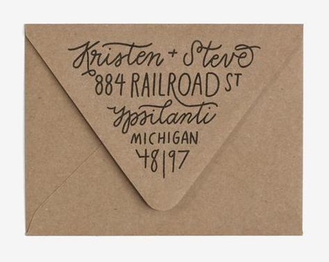 Custom Return Address Stamps – Worthwhile Paper Hand Lettering Envelopes, Snail Mail Art, Mail Art Envelopes, Sending Mail, Custom Return Address Stamp, Envelope Lettering, Hand Lettering Inspiration, Pen Pal Letters, Envelope Art