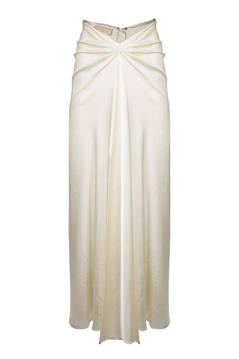 White Silk Outfit, Maxi Skirt Design, Luxury Skirts, White Silk Skirt, Satin Clothes, White Maxi Skirt, Skirt Silk, Long Skirt Fashion, Silk Clothes