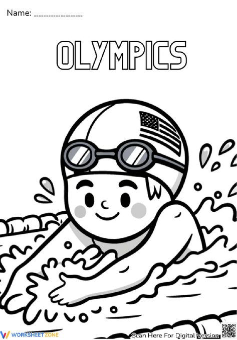 Get pumped for the Summer Games with this fun coloring page! Olympic sports, including swimming, are perfect for little athletes and artists alike. Who's ready to bring these sporty scenes to life? #summer #summerolympics #coloring #sports #swimming #events #summeractivities #color #coloringpages #printables #pdfs #kidsactivities #kids #worksheets Swimming Activities For Kids, Sports Coloring Pages, Olympic Swimming, Olympic Swimmers, Summer Games, Olympic Sports, Color Worksheets, Cool Coloring Pages, Summer Olympics