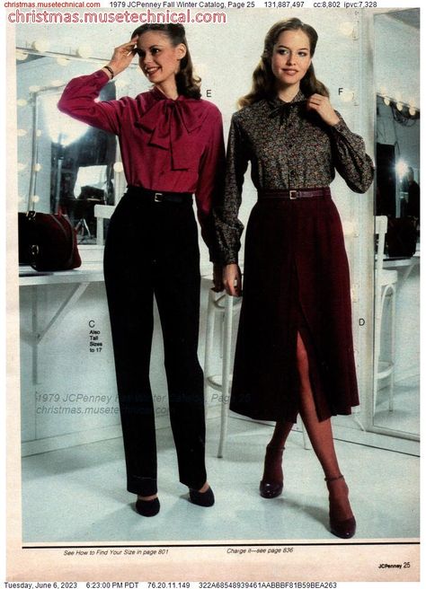 1979 JCPenney Fall Winter Catalog, Page 25 - Catalogs & Wishbooks 1979 Womens Fashion, 1970s Catalog, 70 Fashion, Fashion 1970s, Corporate Fashion, Seventies Fashion, Office Wear Women, 80s Outfit, 1990s Fashion