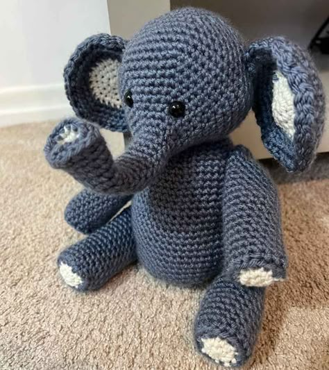 Crochet Elephant Ears, Trunk Feet, Free Crochet Elephant Pattern, Paw Crochet, Amigurumi Elephant Pattern, Elephant Amigurumi, Elephant Soft Toy, Crochet Elephant Pattern, Crochet Decorations