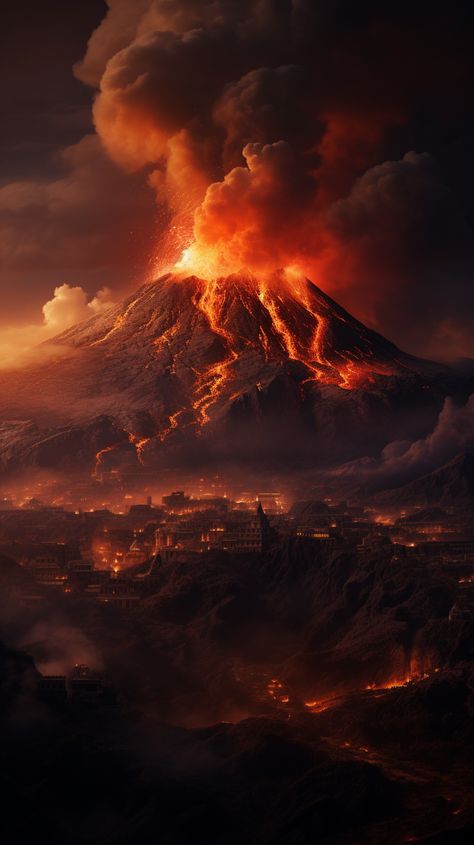 Mount Vesuvius Volcanic Eruption - FOUND FOOTAGE #volcanoeruption #pompeii #ancientruins #history Mount Vesuvius Eruption, Volcanoes Aesthetic, During Volcanic Eruption, Pompeii Eruption, Volcano Aesthetic, Volcano Background, Ancient Pictures, Vesuvius Volcano, Pompeii Volcano