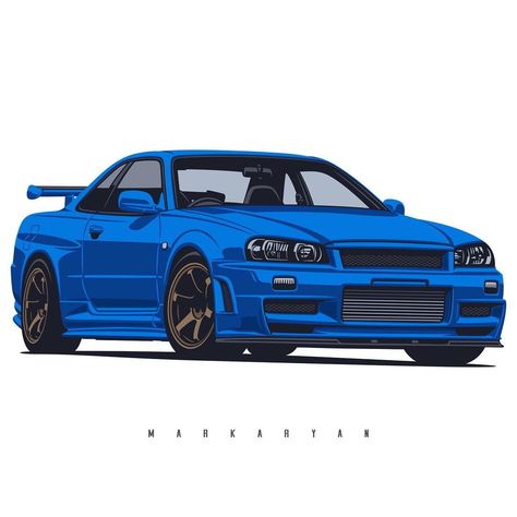 Oleg Markaryan, Nissan Gtr 35, Cars Vector, Nissan Skyline R34, Nissan R34, Nissan Gtr R34, R34 Skyline, Skyline Gtr R34, Racing Stickers