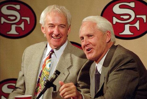 George Seifert & Bill Walsh Bill Walsh, 49ers Players, Jimmy Johnson, Forty Niners, San Francisco 49ers Football, Joe Perry, Joe Montana, 49ers Football, Sf 49ers