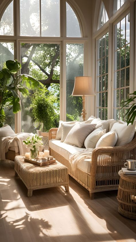 Tuscany Home Interior, Modern Sunroom Ideas, Italian Style House, Tuscany Home, Tuscany House, Living Room Decor Country, European Living Room, French Style Homes, French Country Living Room