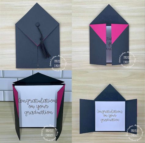 The Non-Crafty Crafter: Two new card designs Graduation Gift Diy, Paper Cards Diy, Creative Graduation Gifts, Diy Graduation Cards, Handmade Paper Cards, Diy Card Box, Graduation Card Boxes, Paper Birthday Cards, Paper Projects Diy