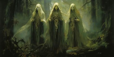 The Norns: Fates of the Viking Cosmos Goddess Water, Norse Witch, The Norns, The Valkyries, Norse Legend, Norse Goddess, Norse Myth, Norse Symbols, Viking Women