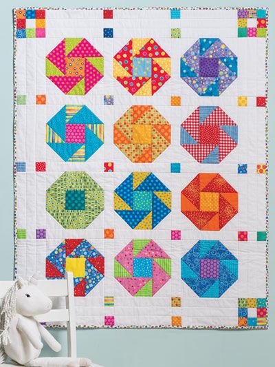 Whimsical Quilt Patterns, Kids Quilts Ideas, Modern Baby Quilts, Kid Quilts, Quilting Digest, Triangle Quilts, Kids Quilts, Baby Quilt Pattern, Spring Quilts