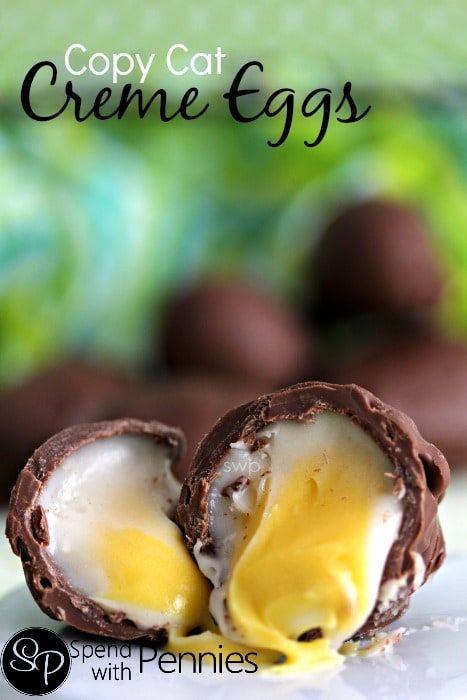 Homemade Easter Candy, Cadbury Creme Egg Recipes, Easter Candy Recipes, Creme Eggs, Cadbury Eggs, Cadbury Creme Egg, Cheap Food, Spend With Pennies, Homemade Fudge