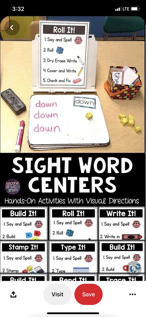 Work Planning, Sight Word Centers, Center Rotations, Teaching Sight Words, Word Work Centers, School Of Life, Sight Words Kindergarten, Sight Word Practice, Sight Word Activities