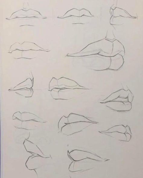 Lip Tutorial Drawing, Lips Sketch, Face Art Drawing, Lips Painting, Human Sketch, Mouth Drawing, Flower Art Drawing, Anatomy For Artists, Lips Drawing