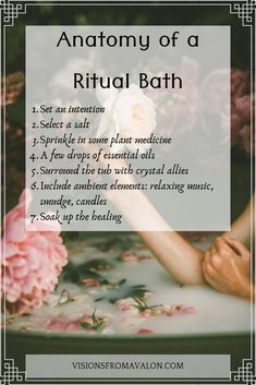 Spiritual Cleansing Bath, Spiritual Baths, Cleansing Bath, Spiritual Bath, New Moon Rituals, Bath Recipes, Ritual Bath, Spiritual Cleansing, Herbal Magic