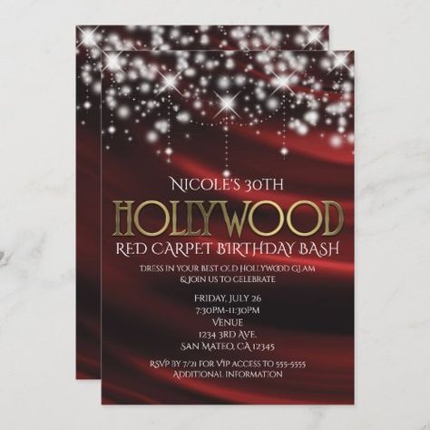 Hollywood Party Invitations, Hollywood Invitations, Hollywood Glamour Party, Old Hollywood Party, Glam Invitation, High Heels Silver, Old Hollywood Theme, Hollywood Birthday Parties, Red Carpet Theme