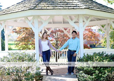 Mechanicsburg Central PA engagement portrait photographer outdoor couple love hug kiss holding hands boiling springs lake gazebo tree fall leaves water creek stream road steps {Amanda D.} « Elaine Gates Photography Gazebo Family Photoshoot Ideas, Gazebo Couple Photoshoot, Gazebo Picture Ideas, Gazebo Couple Pictures, Engagement Photos Gazebo, Gazebo Engagement Pictures, Gazebo Photoshoot Ideas, Lake Gazebo, Gazebo Pictures