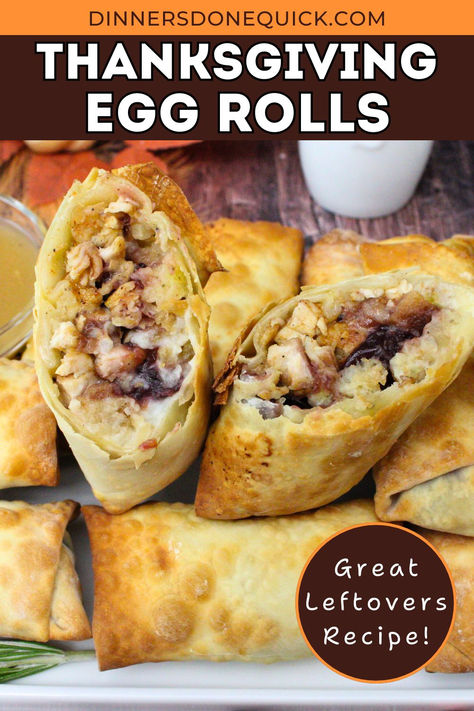 Transform your Thanksgiving leftovers into a fun, crispy snack with these Air Fryer Thanksgiving Egg Rolls! Filled with turkey, mashed potatoes, stuffing, and cranberry sauce, these egg rolls offer a deliciously unique twist on holiday classics. They’re easy to make and perfect for enjoying all those holiday flavors in a new way. Perfect for post-Thanksgiving munchies or a fun Friendsgiving appetizer. #ThanksgivingLeftovers #AirFryerRecipes #HolidayAppetizers #TurkeyRecipe #LeftoversMakeover Thanksgiving Leftover Egg Rolls Air Fryer, Thanksgiving Egg Rolls Air Fryer, Leftover Thanksgiving Egg Rolls, Mini Egg Rolls Appetizers, Leftover Turkey Egg Rolls, Thanksgiving Roll Ups, Thanksgiving Leftover Egg Rolls, Turkey Cinnamon Rolls Thanksgiving, Air Fryer Stuffing Recipe