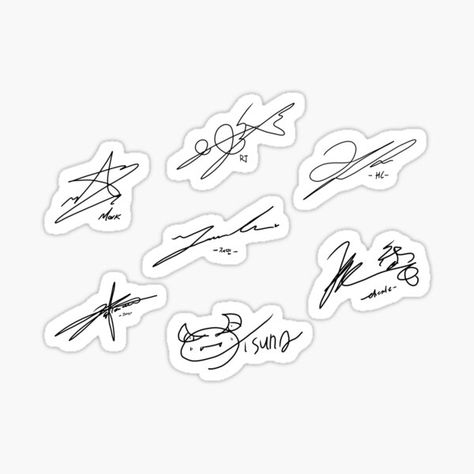 NCT DREAM Members' Autograph • Millions of unique designs by independent artists. Find your thing. Mark Lee Signature, Nct Sticker, Nct Dream Members, Mark Nct, Mark Lee, Signature Design, Top Artists, Nct Dream, Autograph