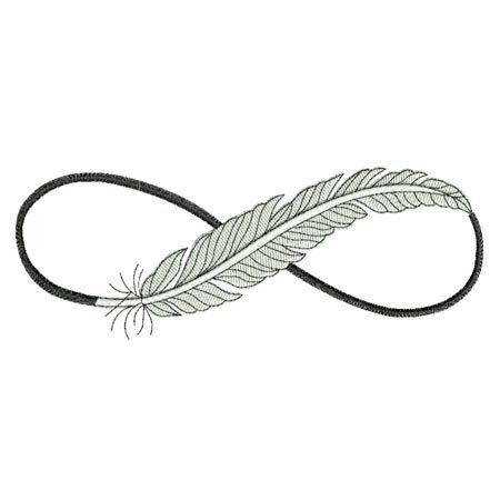 Infinity Feather - 3 Sizes! Feather Infinity Tattoo Design, Infinity Feather Tattoo Design, Continue Tattoo, Tattoo Semicolon, Infinity Feather, Metis Beading, Fingers Tattoo, Infinity Tattoo With Feather, Feather Stencil