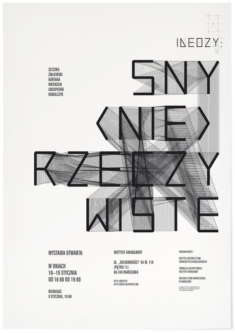 Maciej Ratajski. Poster Grafico, Typo Poster, Graphic Design Collection, 타이포그래피 포스터 디자인, Art Exhibition Posters, Typographic Poster, Poster Layout, Typographic Design, Design Typography