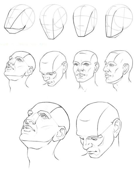 How to Draw a Face - 25 Step by Step Drawings and Video Tutorials | Read full article: http://webneel.com/how-draw-faces-drawings | more http://webneel.com/drawings | Follow us www.pinterest.com/webneel Step By Step Drawings, Male Face Drawing, Draw A Face, Draw Faces, 얼굴 드로잉, Drawing Tutorial Face, Drawing Hair, Drawing Heads, 얼굴 그리기