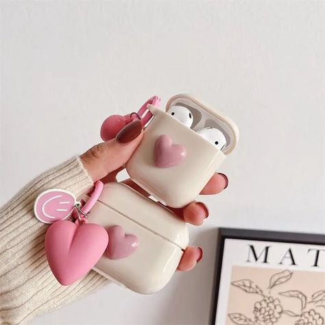 Fone Apple, Airpod Pro, Airpods 3, 3d Heart, Air Pods, Mobile Cases, Airpods Case, Cute Cases, Airpod Case