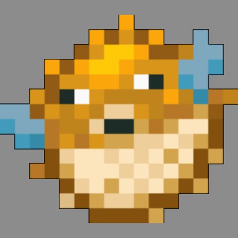 Minecraft Pufferfish, Pixelart Minecraft, Minecraft Items, Hero Deku, 8 Bit Art, Melty Bead Patterns, Minecraft Wallpaper, Pixel Art Characters, Minecraft Pixel Art