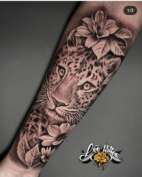 #OwlTattoo #CuteOwlTattoo #OwlInk #OwlTattooDesign #OwlTattooArt #InkedOwls #OwlTattooIdeas #OwlTattooLove #TattooInspiration #AnimalTattoos Leopard And Cubs Tattoo For Women, Cheetah Thigh Tattoos Women, Animal Arm Tattoos For Women, Leopard With Flowers Tattoo, Leopard Arm Tattoos For Women, Leopard Tattoo Women, Jungle Theme Tattoo Sleeve For Women, Cheetah Tattoo For Women Sleeve, Leopard Tattoo Design For Women