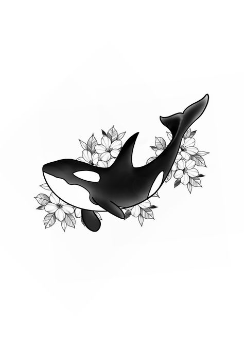 Small Orca Whale Tattoo, Orca Sketches, Orca Tattoo Simple, Orca Tattoo Design, Orca Drawing, Orca Whale Tattoo, Killer Whale Tattoo, Orca Art, Orca Tattoo