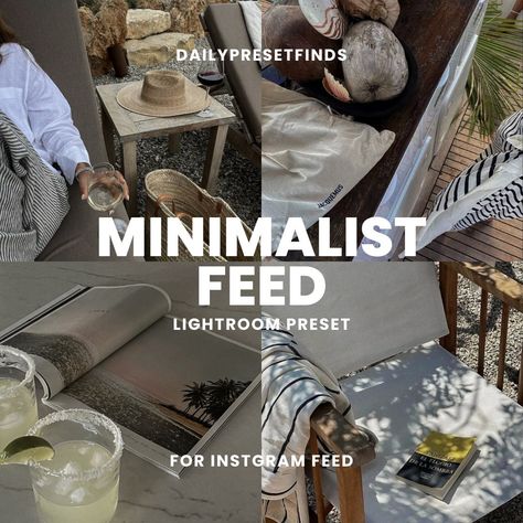 10 Minimalist Feed Lightroom Presets, Clean Presets, Minimal Aesthetic Presets, Blogger Presets, Influencers Presets, Instgram presets by DailypresetFinds on Etsy Minimalist Feed, Minimalist Lightroom Presets, Lightroom Presets Clean, Instagram Presets, Minimal Aesthetic, Minimalist Photography, Photo Filters, Photo Filter, Download File