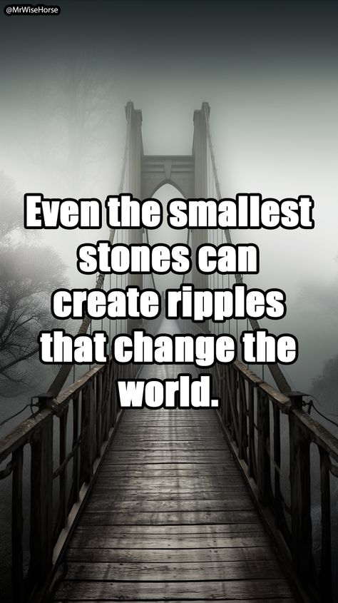 This quote suggests that even the smallest actions can make a big impact on the world around us. It encourages us to recognize the power we have to create positive change and make a difference in the lives of others. #MakeADifference #SmallActionsBigImpact #PositiveChange Impact Quotes, The Ripple Effect, Ripple Effect, Magical Art, The Lives Of Others, Positive Change, Inspiring Quotes, Change The World, Dream Big