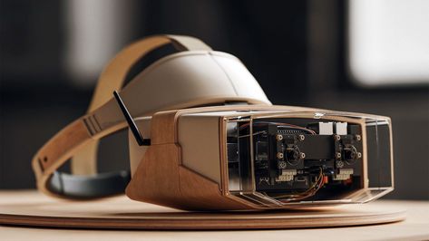 Vr Headset Concept, Video Game Systems, Wooden Design, Vr Headset, Adjustable Headband, Technology Trends, Design Magazine, Yanko Design, Movie Props