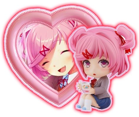 Natsuki Nendoroid, Ddlc Widget, Ddlc Widgets, Wight Icons, Nendoroid Icon, Natsuki Ddlc, Doki Doki, Literature Club, Treasure Box