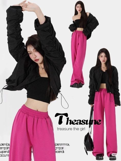 Neon Kpop Outfit, Bp Concert, European Style Outfits, Ulzzang Outfit, Acubi Fashion, Korean Casual Outfits, Pink Pants, Casual Chic Outfit, Kpop Outfits