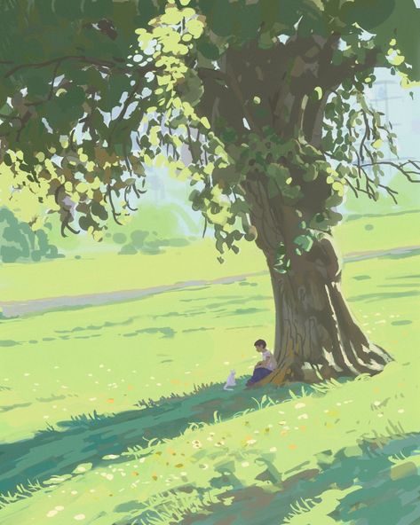 Building Drawings, Sketch Cute, Photo Study, Emotional Painting, Light Tree, Environment Painting, Instagram Drawing, Spring Mood, Frog Art