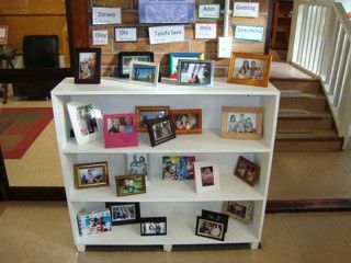 Foster links with parents/home: children could bring in a picture frame of their families for display Reggio Classroom, Creative Classroom, Classroom Setup, Classroom Setting, Classroom Environment, Classroom Design, Classroom Fun, Classroom Community, Classroom Inspiration