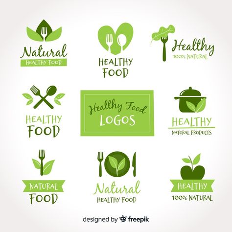 Set logos dibujados a mano comida sana v... | Free Vector #Freepik #freevector #logo #comida #negocios #etiqueta Health Food Logo, Healthy Food Branding, Food Logos, Healthy Logo, Healthy Food Logo, Healthy Cafe, Nutrition Logo, Organic Recipes Healthy, Food Branding